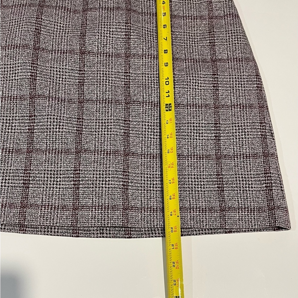 Ann Taylor Petite Skirt Womens Size 10P Red Faux Leather Trimmed Straight - Picture 4 of 8